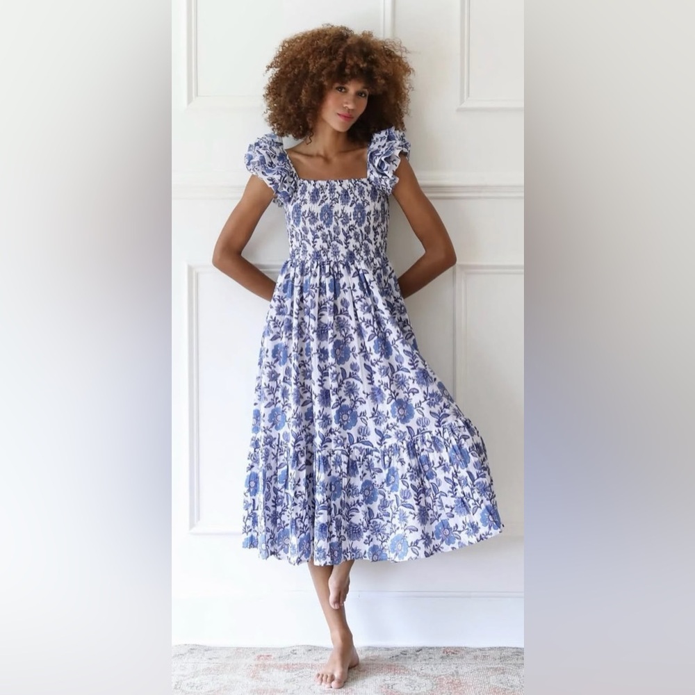 Olympia Dress by Mille Size XL Blue Floral